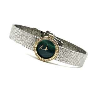 Christian Dior Watch Wristwatch Diamond Gold La Mini Des Deux Satine